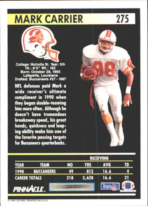 1991 Pinnacle Football "Main Set" Cards #251 to #415 Rookies and Veterans - Picture 51 of 327