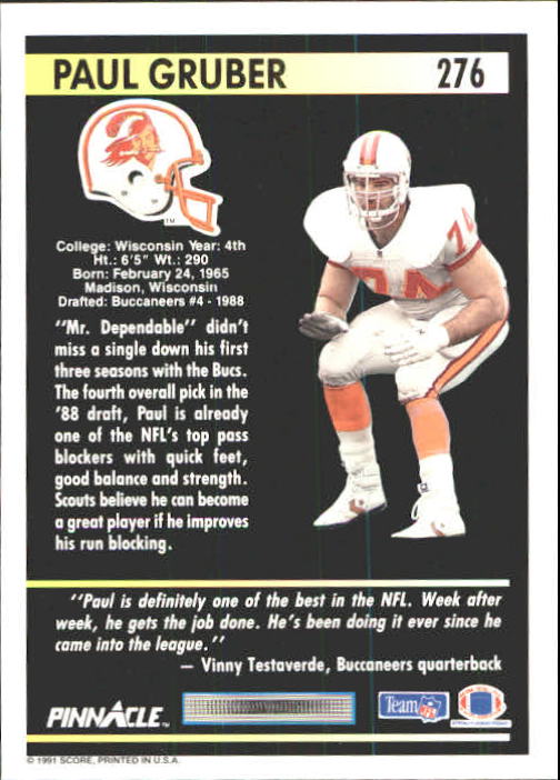 1991 Pinnacle Football "Main Set" Cards #251 to #415 Rookies and Veterans - Picture 53 of 327