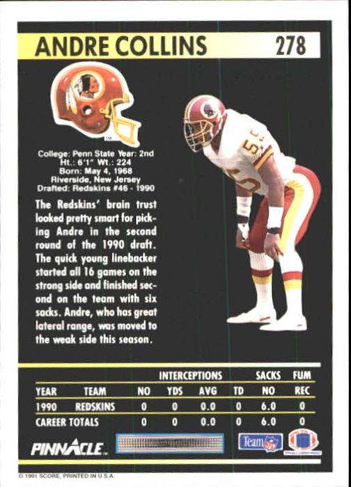 1991 Pinnacle Football "Main Set" Cards #251 to #415 Rookies and Veterans - Picture 57 of 327