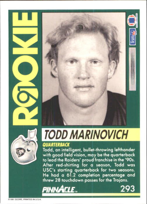 1991 Pinnacle Football "Main Set" Cards #251 to #415 Rookies and Veterans - Picture 87 of 327