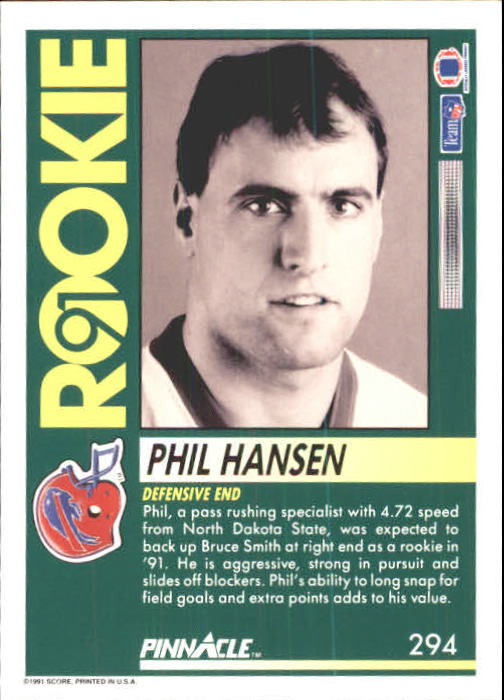 1991 Pinnacle Football "Main Set" Cards #251 to #415 Rookies and Veterans - Picture 89 of 327