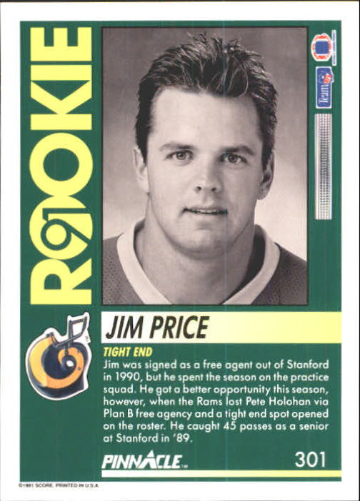 1991 Pinnacle Football "Main Set" Cards #251 to #415 Rookies and Veterans - Picture 103 of 327