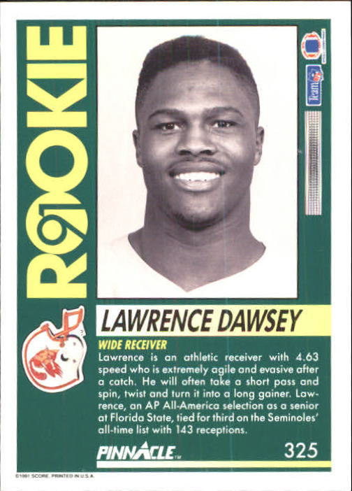 1991 Pinnacle Football "Main Set" Cards #251 to #415 Rookies and Veterans - Picture 149 of 327