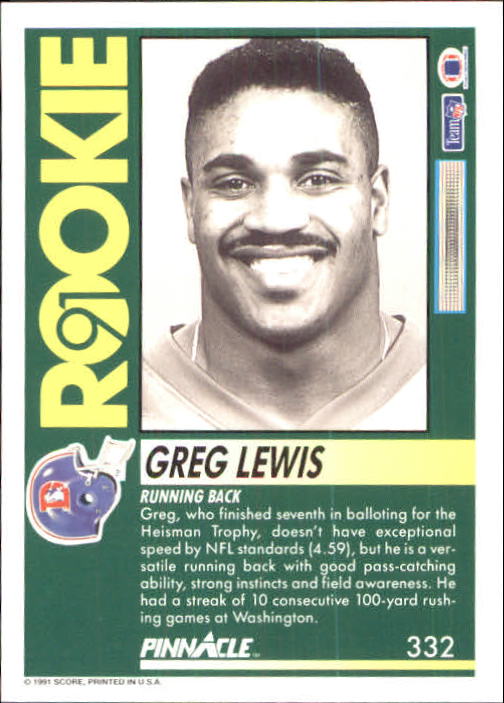 1991 Pinnacle Football "Main Set" Cards #251 to #415 Rookies and Veterans - Picture 163 of 327