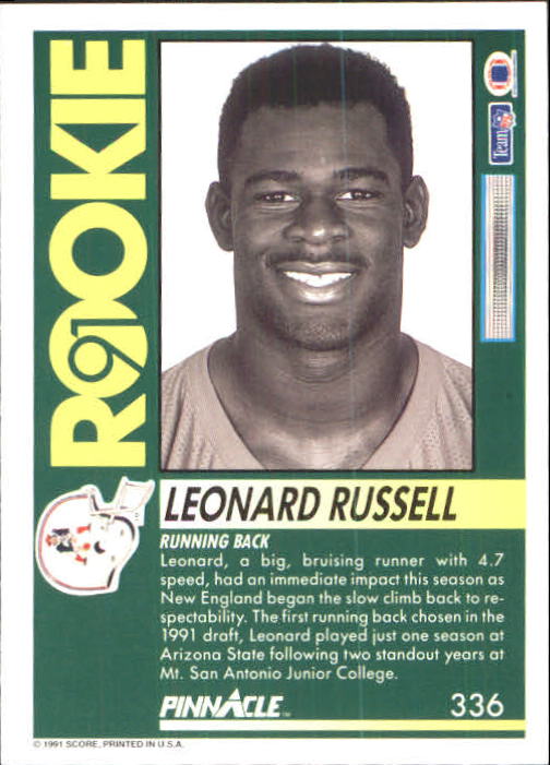 1991 Pinnacle Football "Main Set" Cards #251 to #415 Rookies and Veterans - Picture 171 of 327