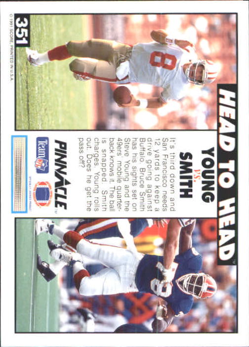 1991 Pinnacle Football "Main Set" Cards #251 to #415 Rookies and Veterans - Picture 201 of 327