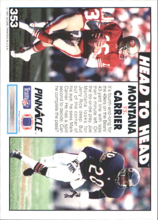 1991 Pinnacle Football "Main Set" Cards #251 to #415 Rookies and Veterans - Picture 205 of 327