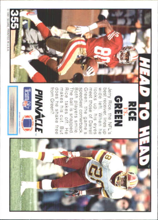 1991 Pinnacle Football "Main Set" Cards #251 to #415 Rookies and Veterans - Picture 209 of 327