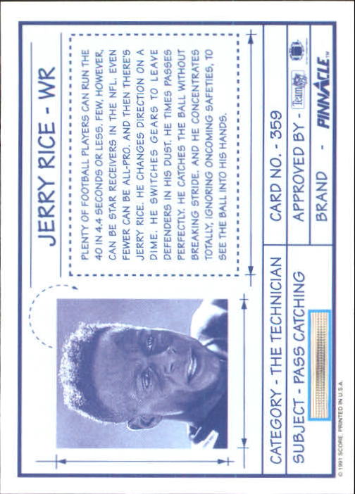 1991 Pinnacle Football "Main Set" Cards #251 to #415 Rookies and Veterans - Picture 217 of 327