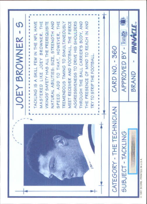 1991 Pinnacle Football "Main Set" Cards #251 to #415 Rookies and Veterans - Picture 219 of 327