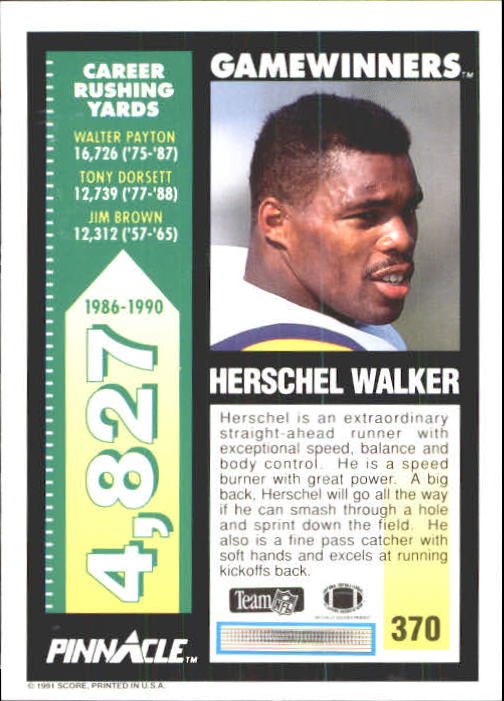 1991 Pinnacle Football "Main Set" Cards #251 to #415 Rookies and Veterans - Picture 239 of 327