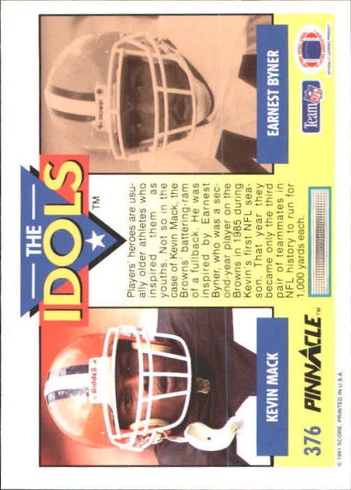 1991 Pinnacle Football "Main Set" Cards #251 to #415 Rookies and Veterans - Picture 251 of 327