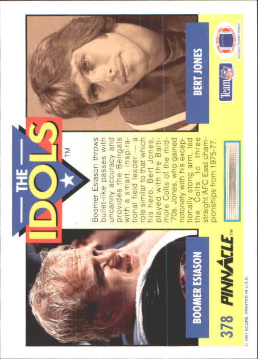 1991 Pinnacle Football "Main Set" Cards #251 to #415 Rookies and Veterans - Picture 255 of 327