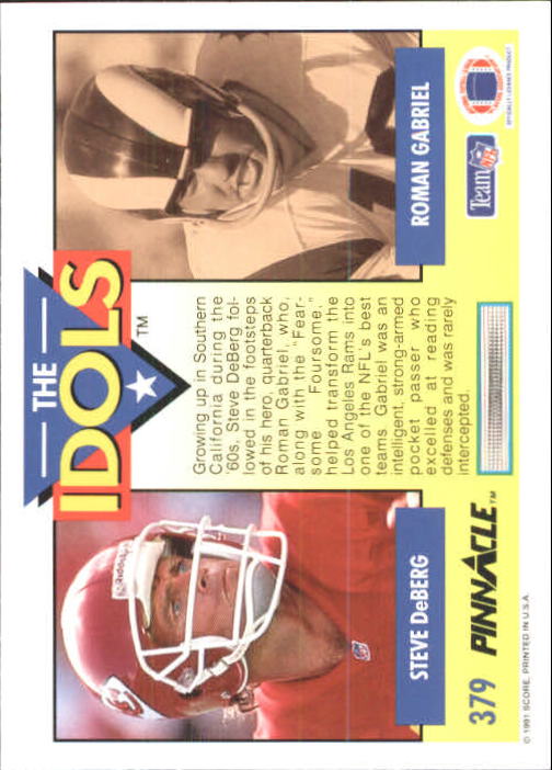 1991 Pinnacle Football "Main Set" Cards #251 to #415 Rookies and Veterans - Picture 257 of 327