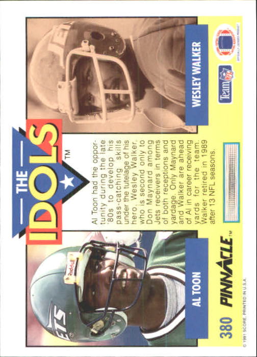 1991 Pinnacle Football "Main Set" Cards #251 to #415 Rookies and Veterans - Picture 259 of 327