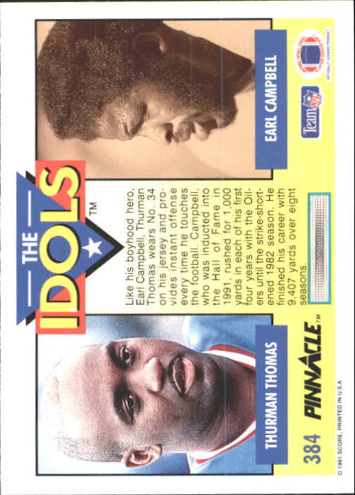 1991 Pinnacle Football "Main Set" Cards #251 to #415 Rookies and Veterans - Picture 267 of 327