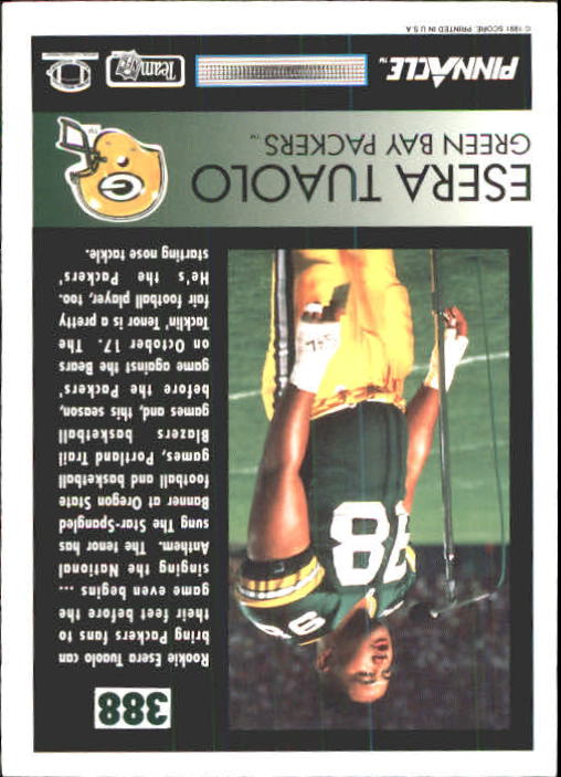 1991 Pinnacle Football "Main Set" Cards #251 to #415 Rookies and Veterans - Picture 273 of 327