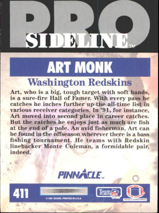 1991 Pinnacle Football "Main Set" Cards #251 to #415 Rookies and Veterans - Picture 319 of 327