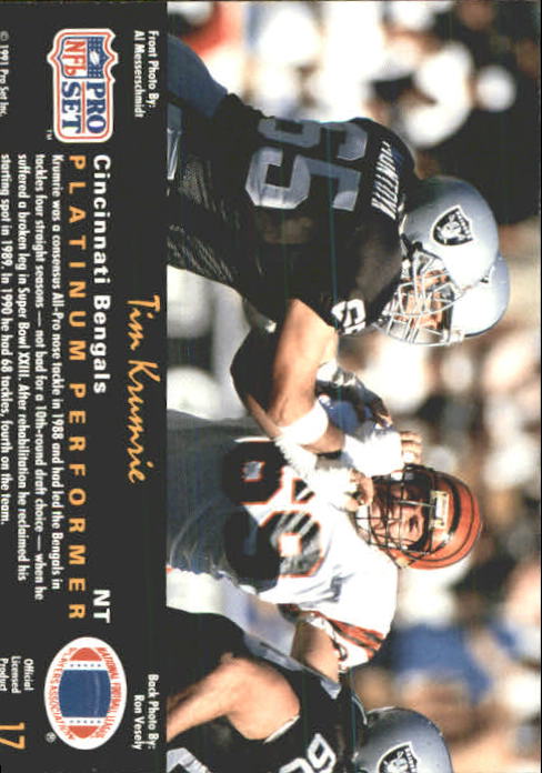 Krumrie, Tim / Cincinnati Bengals, Pro Set #95, Football Trading Card, 1993