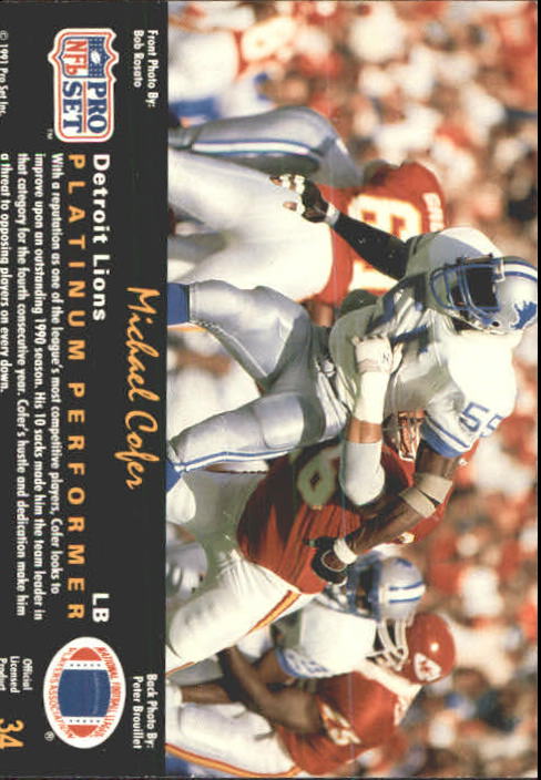 1991 Pro Set Platinum Football Card Pick 1-250