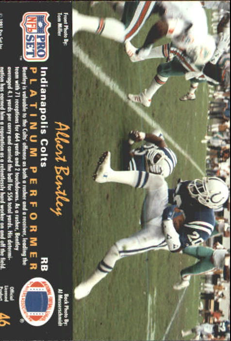 1991 Pro Set Platinum Football Card Pick 1-250