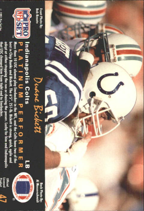 1991 Pro Set Platinum Football Card Pick 1-250