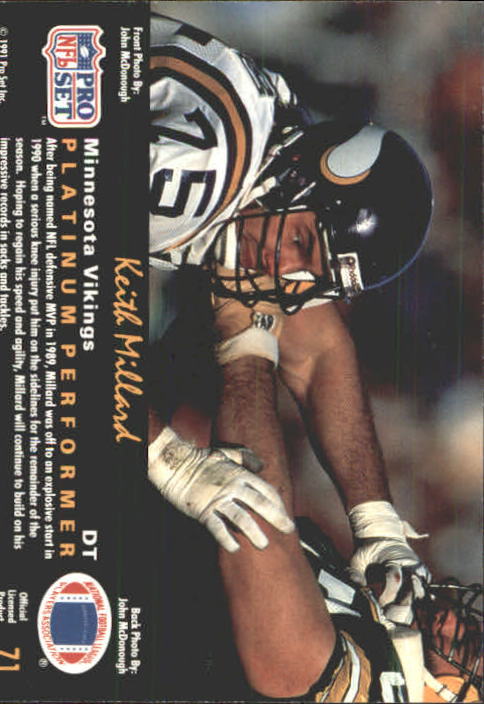 1991 Pro Set Platinum Football Card Pick 1-250