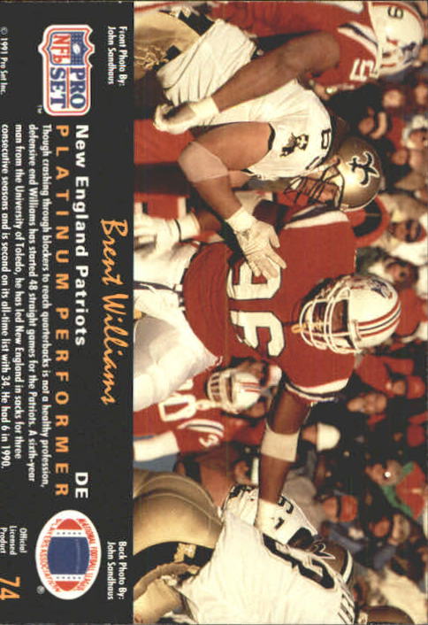 1991 Pro Set Platinum Football Card Pick 1-250