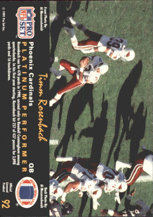 1991 Pro Set Platinum Football Card Pick 1-250