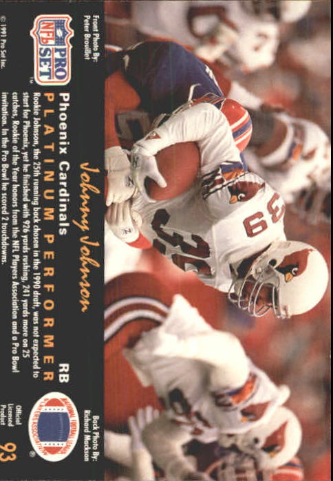 1991 Pro Set Platinum Football Card Pick 1-250