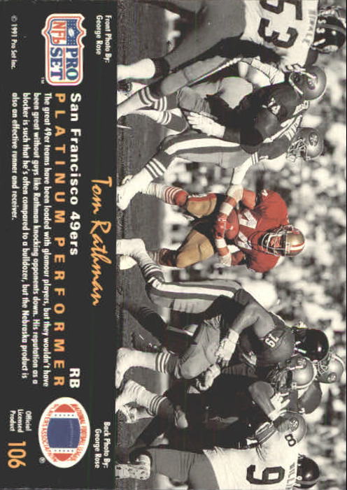 1991 Pro Set Platinum Football Card Pick 1-250