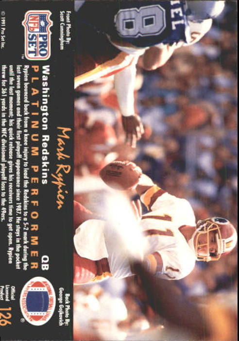 1991 Pro Set Platinum Football Card Pick 1-250