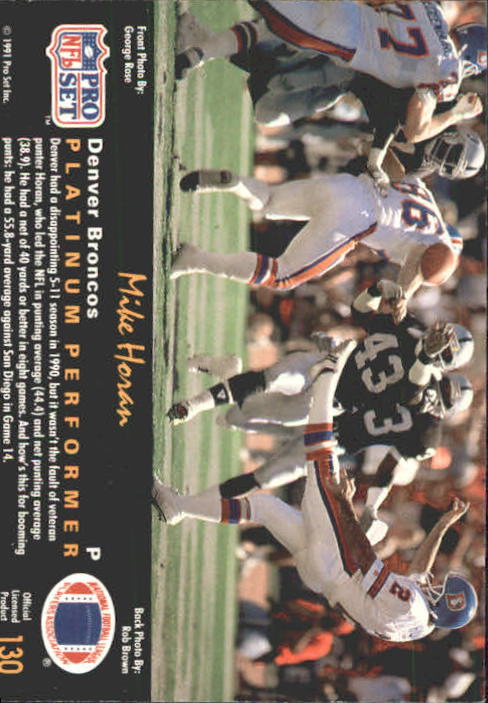 1991 Pro Set Platinum Football Card Pick 1-250