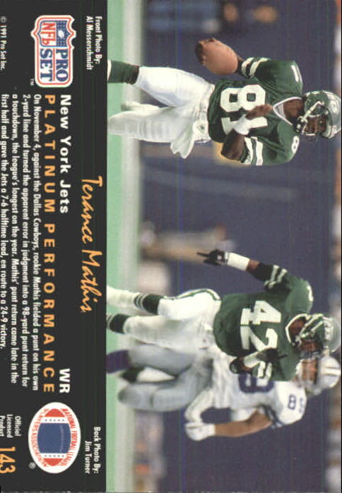 1991 Pro Set Platinum Football Card Pick 1-250