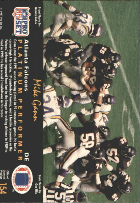 1991 Pro Set Platinum Football Card Pick 1-250