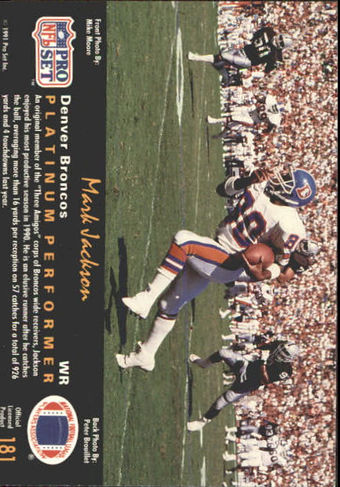 1991 Pro Set Platinum Football Card Pick 1-250