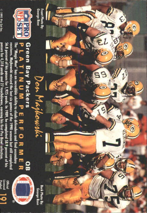 1991 Pro Set Platinum Football Card Pick 1-250