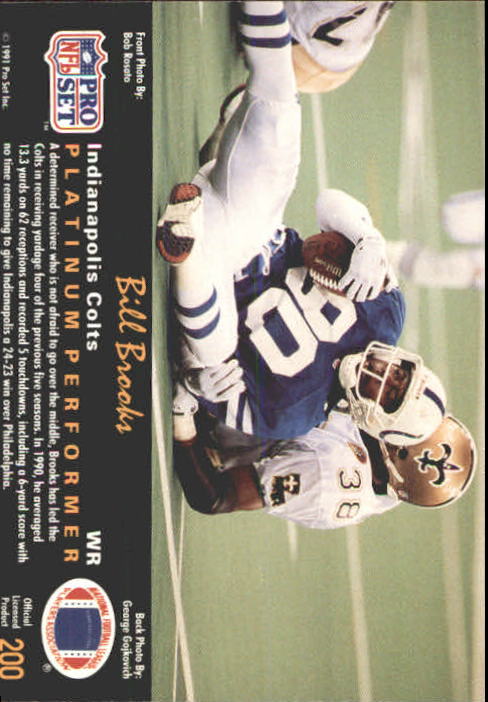 1991 Pro Set Platinum Football Card Pick 1-250