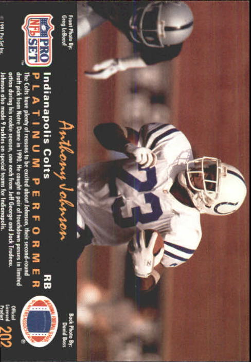 1991 Pro Set Platinum Football Card Pick 1-250