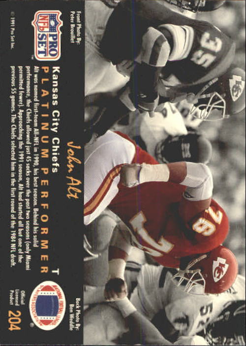 1991 Pro Set Platinum Football Card Pick 1-250