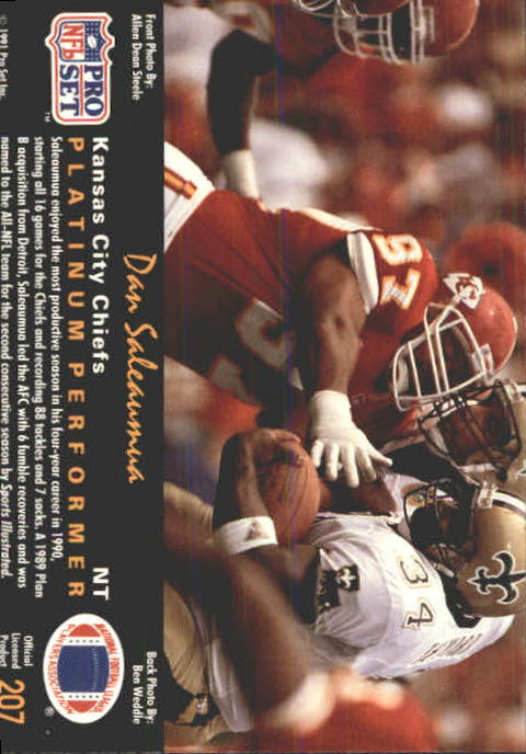 1991 Pro Set Platinum Football Card Pick 1-250