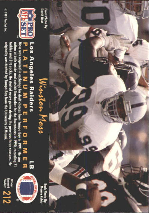 1991 Pro Set Platinum Football Card Pick 1-250