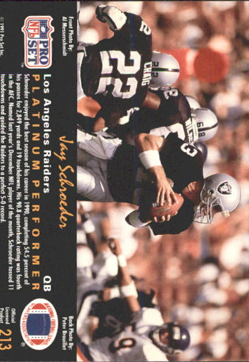 1991 Pro Set Platinum Football Card Pick 1-250