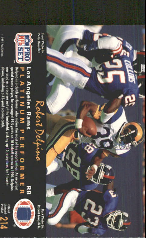 1991 Pro Set Platinum Football Card Pick 1-250