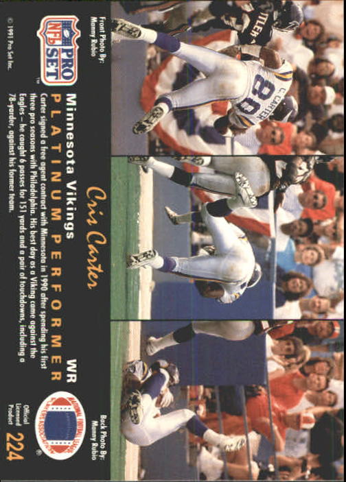 1991 Pro Set Platinum Football Card Pick 1-250