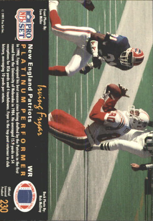 1991 Pro Set Platinum Football Card Pick 1-250