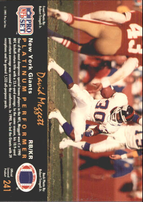 1991 Pro Set Platinum Football Card Pick 1-250