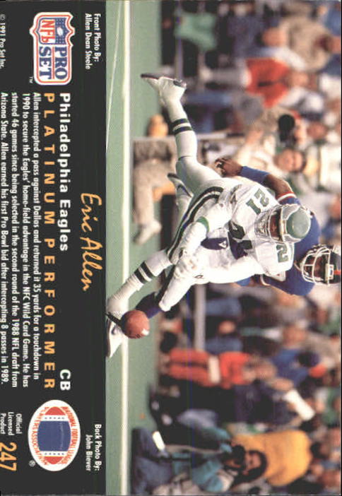 1991 Pro Set Platinum Football Card Pick 1-250