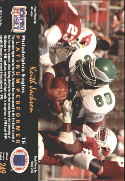 1991 Pro Set Platinum Football Card Pick 1-250