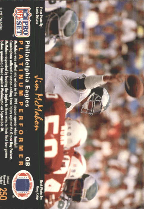 1991 Pro Set Platinum Football Card Pick 1-250